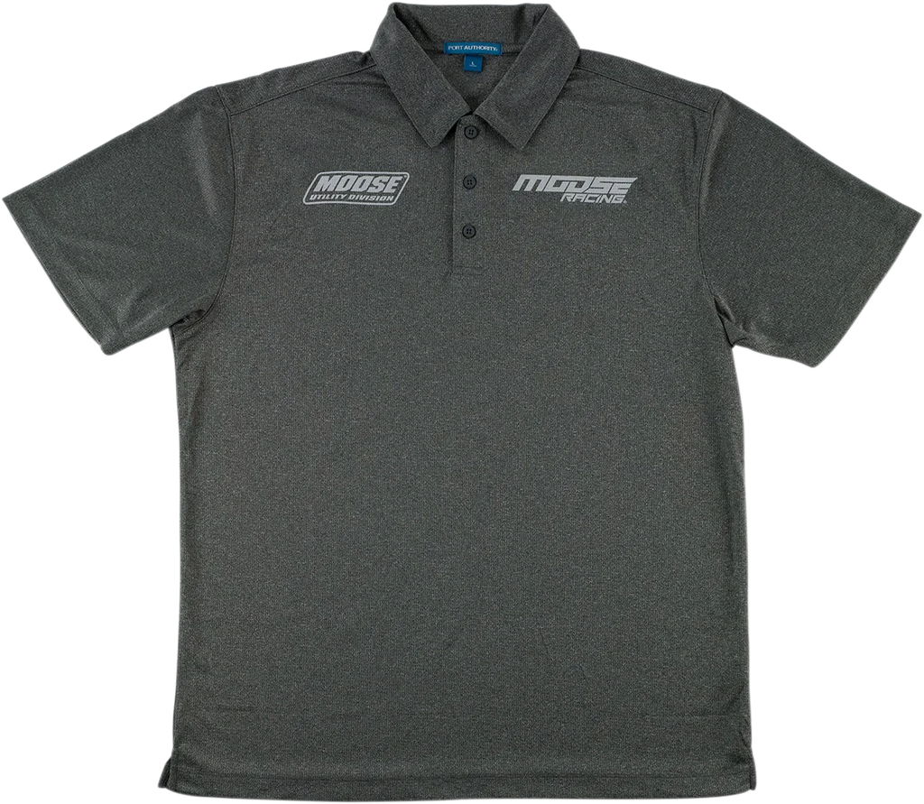 Moose Offroad Polo Shirt - Heather Charcoal - Large 3040-2656 - Main Product View