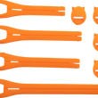 Load image into Gallery viewer, Moose Offroad Qualifier Boot Strap Kit - Orange - Size 10-15 3430-1019 - Main Product View