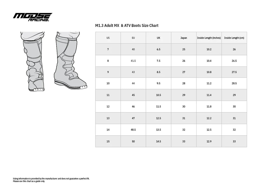 Moose Offroad Qualifier Boots - Black - ATV Sole - US 14 3410-2633 - Detail View