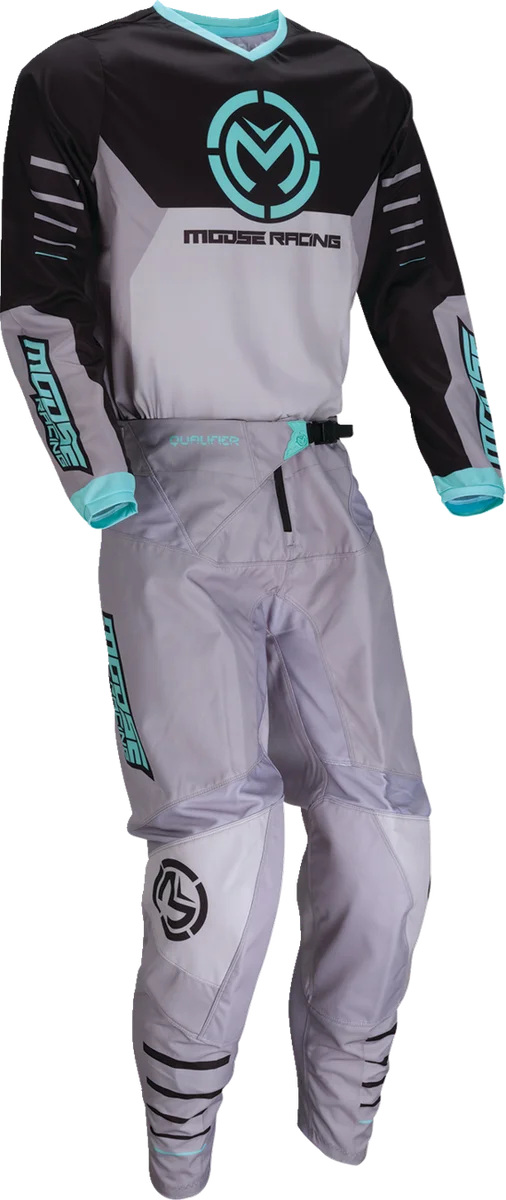 Moose Offroad Qualifier® Jersey - Gray/Teal - 5XL 2910-8190 - Back View