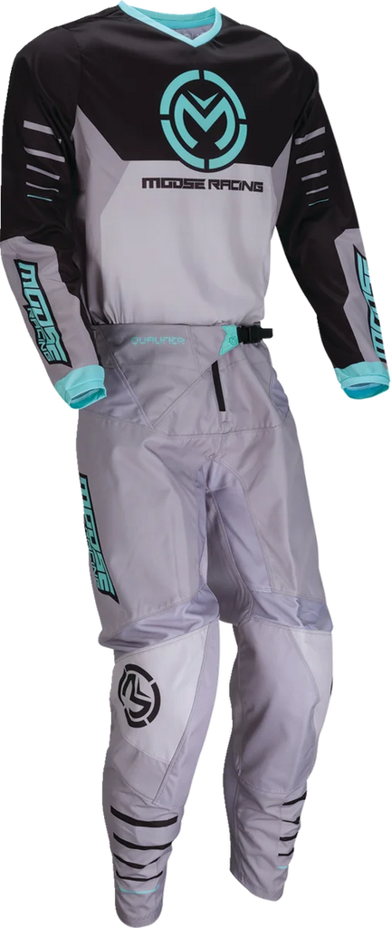 Moose Offroad Qualifier® Jersey - Gray/Teal - 5XL 2910-8190 - Back View