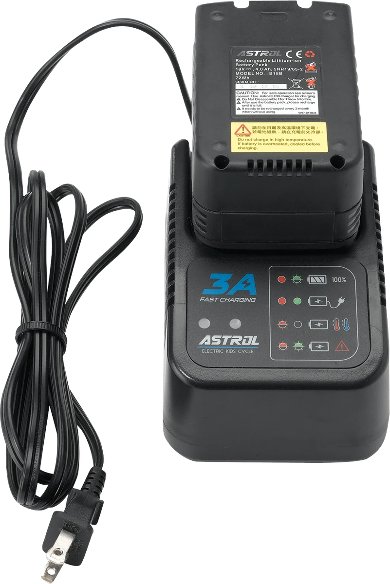 Moose Offroad RS-16 E-Bike Battery Charger X01-E2502 - Back View