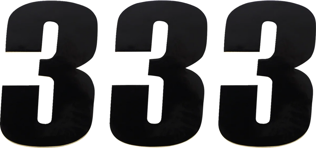 Moose Offroad Race Number 3 - Black - 4.5" 80013 - Main Product View