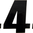Load image into Gallery viewer, Moose Offroad Race Number 4 - Black - 6" 80114 - Main Product View