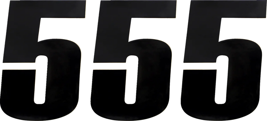 Moose Offroad Race Number 5 - Black - 6" 80115 - Main Product View