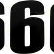 Load image into Gallery viewer, Moose Offroad Race Number 6 - Black - 6" 80116 - Main Product View