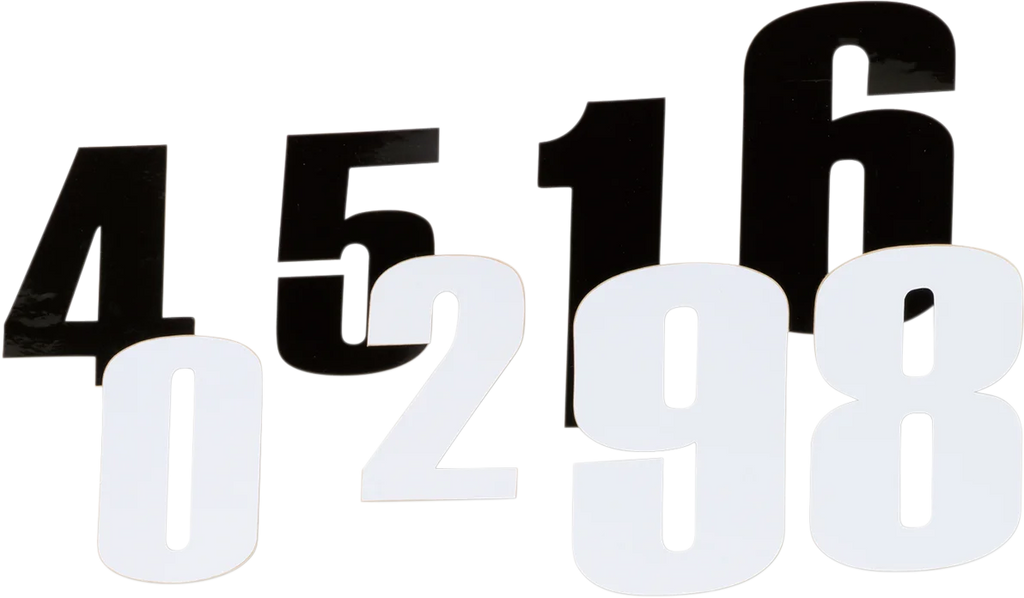 Moose Offroad Race Number 7 - Black - 4.5" 80017 - Side View