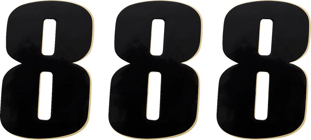 Moose Offroad Race Number 8 - Black - 4.5" 80018 - Main Product View