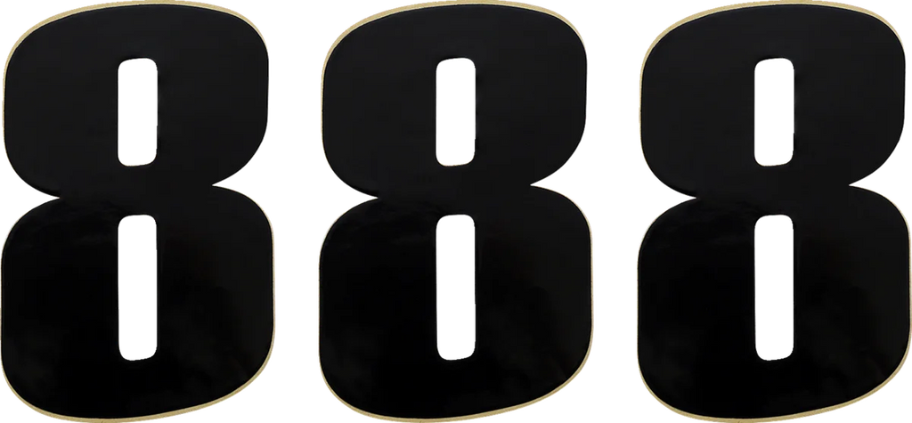 Moose Offroad Race Number 8 - Black - 6" 80118 - Main Product View
