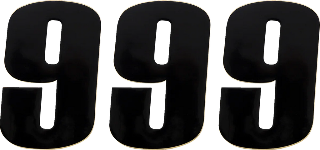 Moose Offroad Race Number 9 - Black - 4.5" 80019 - Main Product View