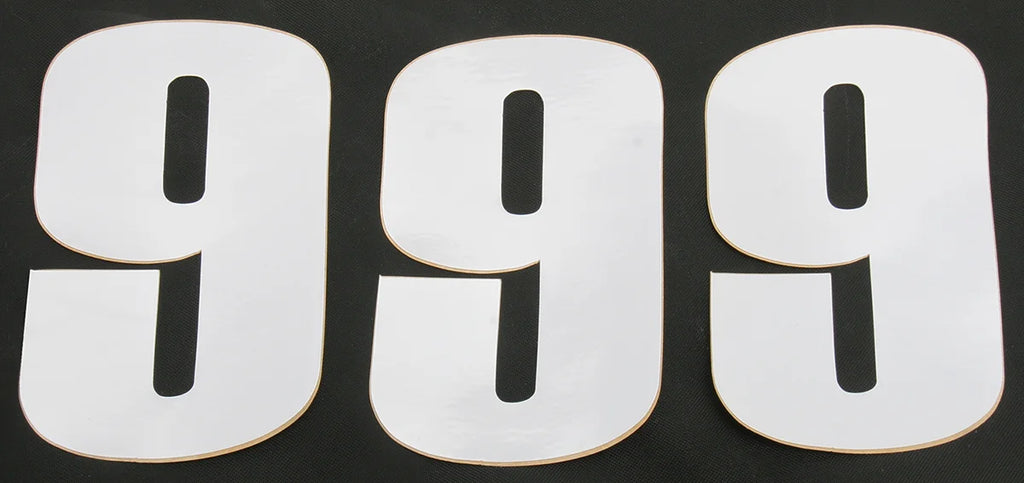 Moose Offroad Race Number 9 - White - 6" 80109 - Main Product View
