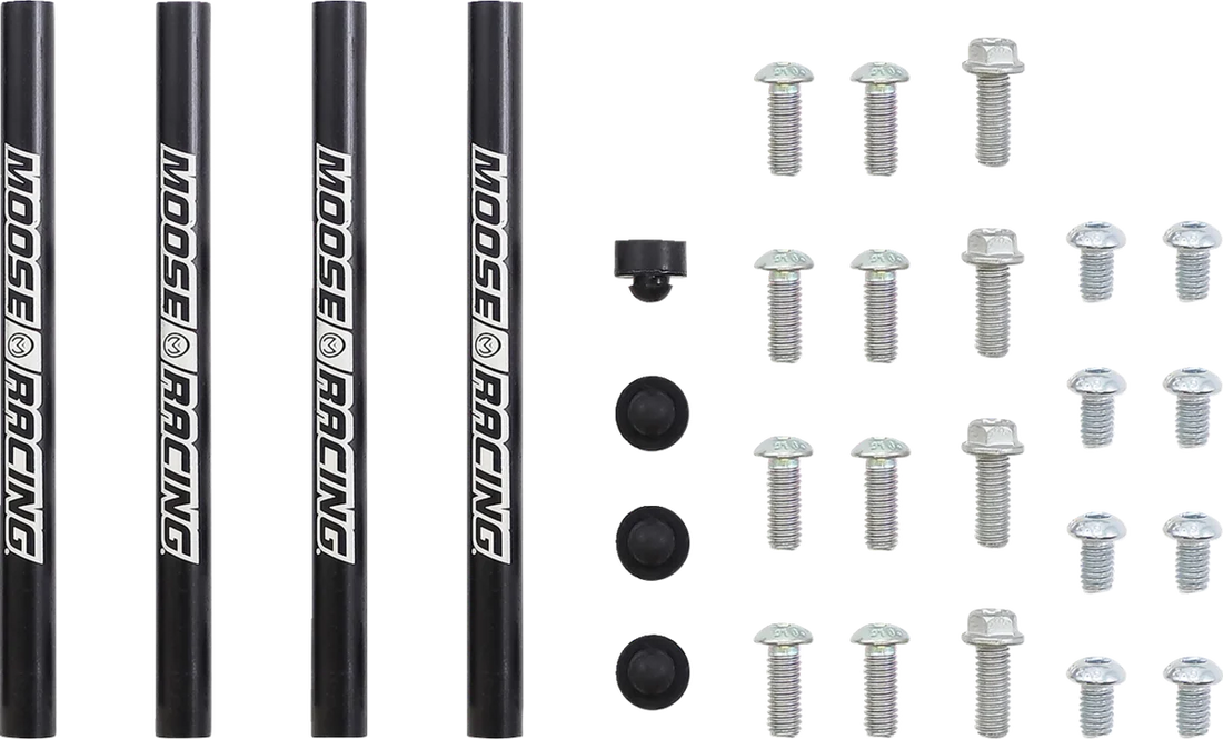 Moose Offroad Radiator Braces - Silver 11-1023 fits Gas Gas / Husqvarna / Ktm - Side View