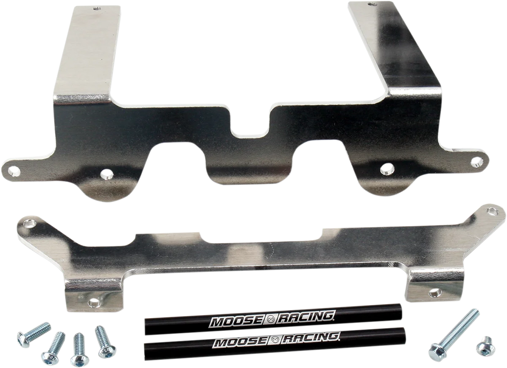 Moose Offroad Radiator Braces - Silver 11-1531 fits Yamaha - Main Product View