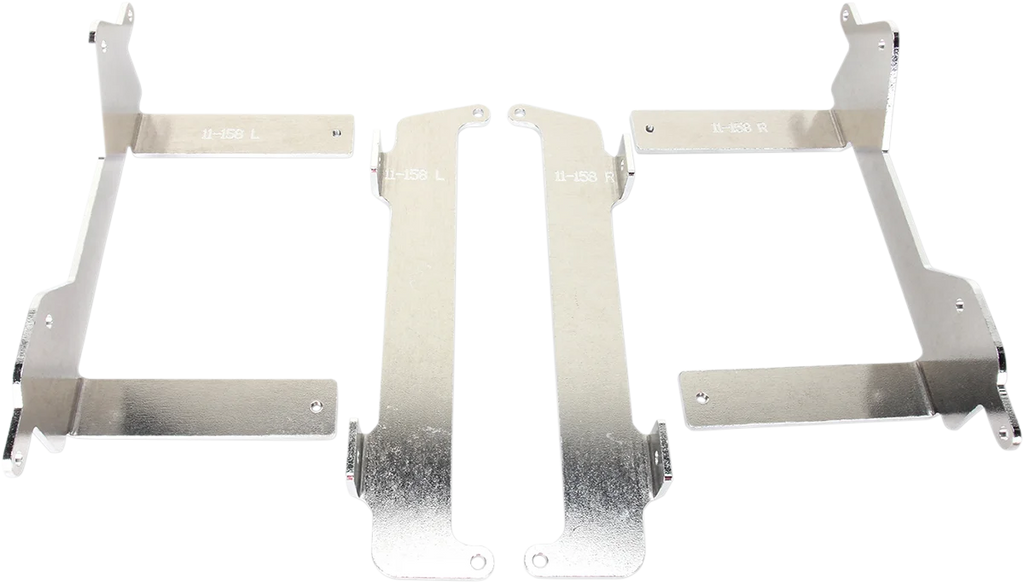 Moose Offroad Radiator Braces - Silver 11-158 fits Yamaha - Main Product View