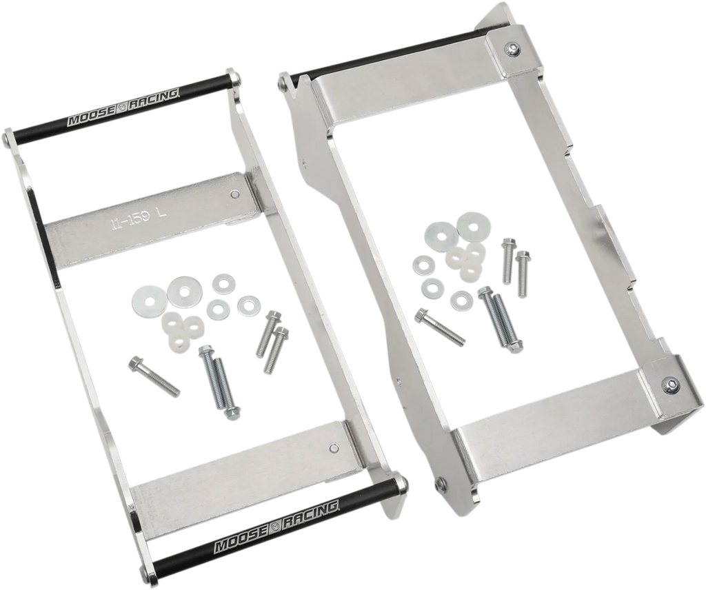 Moose Offroad Radiator Braces - Silver 11-159 fits Yamaha - Main Product View