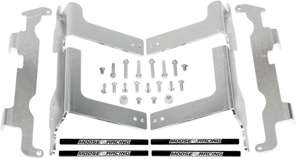 Moose Offroad Radiator Braces - Silver 11-161 fits Honda - Main Product View