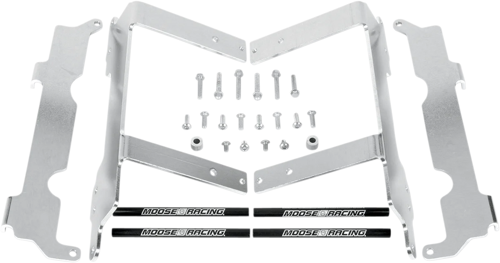 Moose Offroad Radiator Braces - Silver 11-163 fits Honda - Main Product View