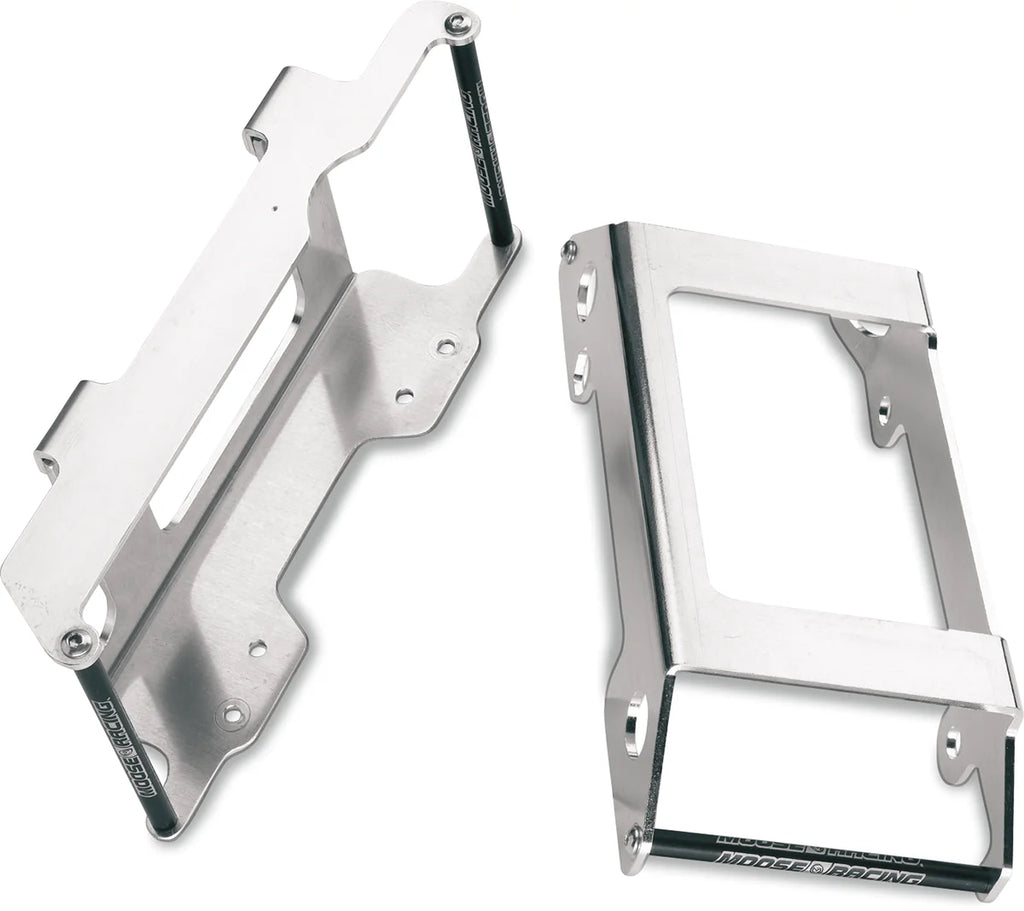 Moose Offroad Radiator Braces - Silver 11-165 fits Honda - Main Product View