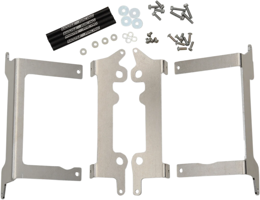 Moose Offroad Radiator Braces - Silver 11-402 fits Beta - Main Product View