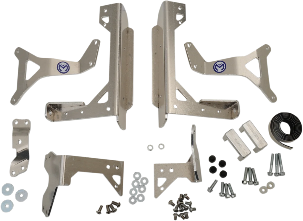 Moose Offroad Radiator Braces - Silver 11-5018 fits Yamaha - Main Product View