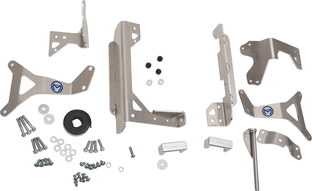 Moose Offroad Radiator Braces - Silver 11-5019 fits Yamaha - Main Product View