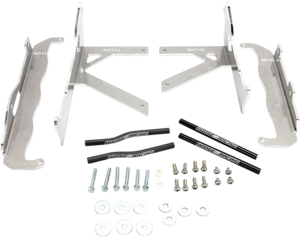 Moose Offroad Radiator Braces - Silver - Honda 11-6017 - Main Product View
