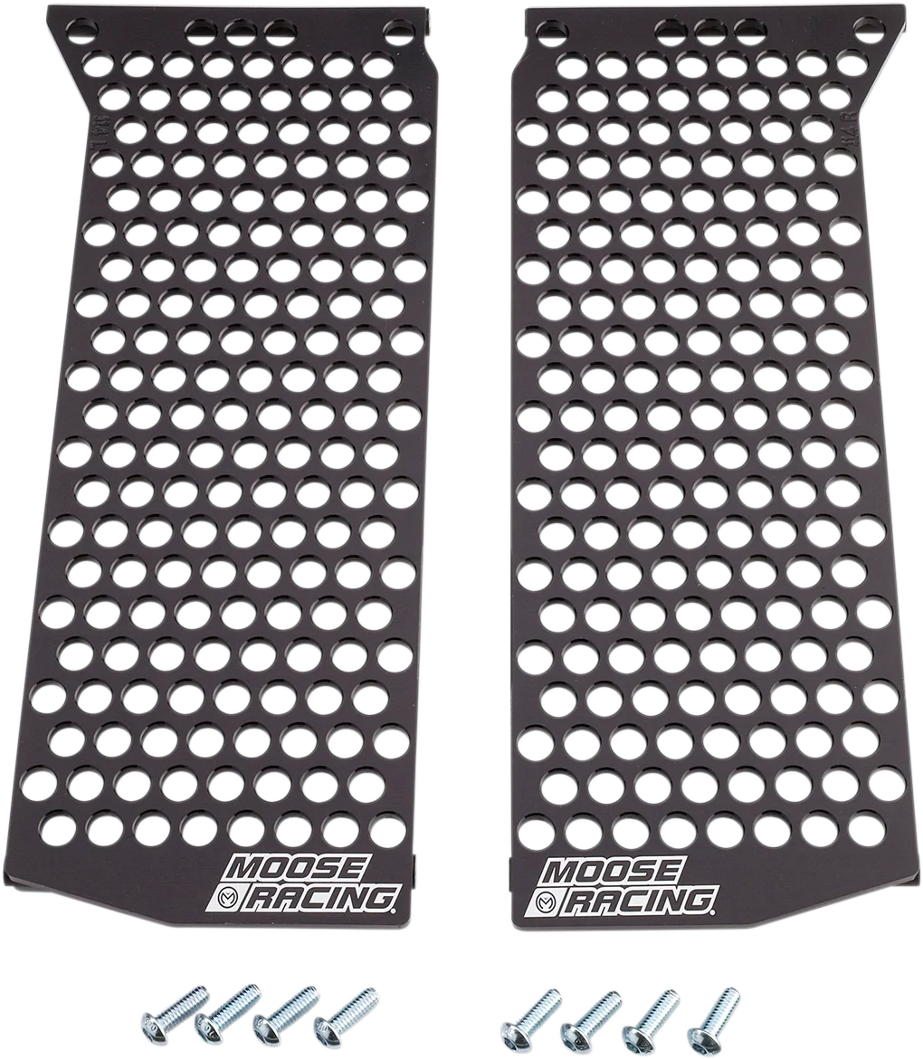 Moose Offroad Radiator Guards - Black 12-400 fits Beta - Side View