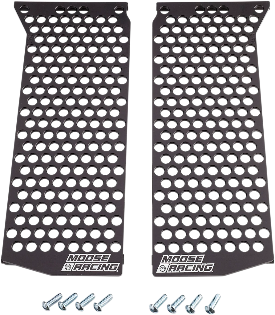 Moose Offroad Radiator Guards - Black - Yamaha 12-150 - Side View
