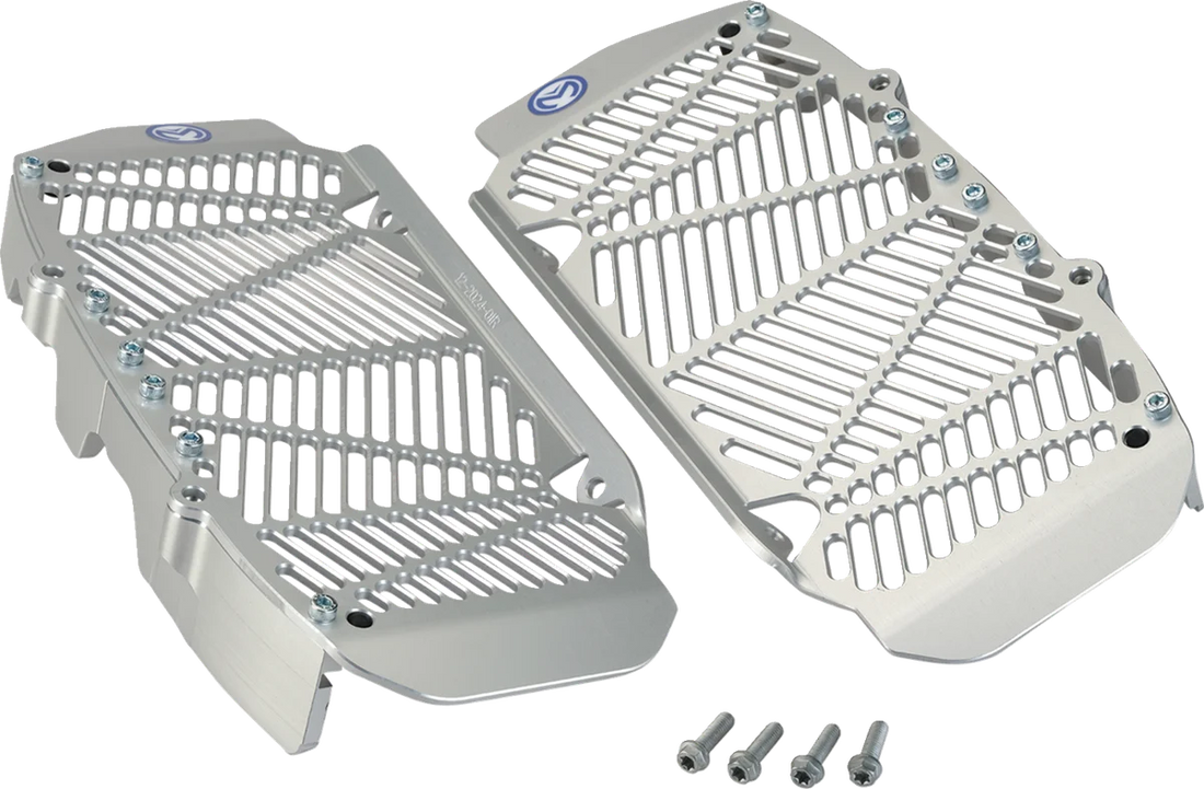 Moose Offroad Radiator Guards - Silver - Triumph 12-2024 - Side View