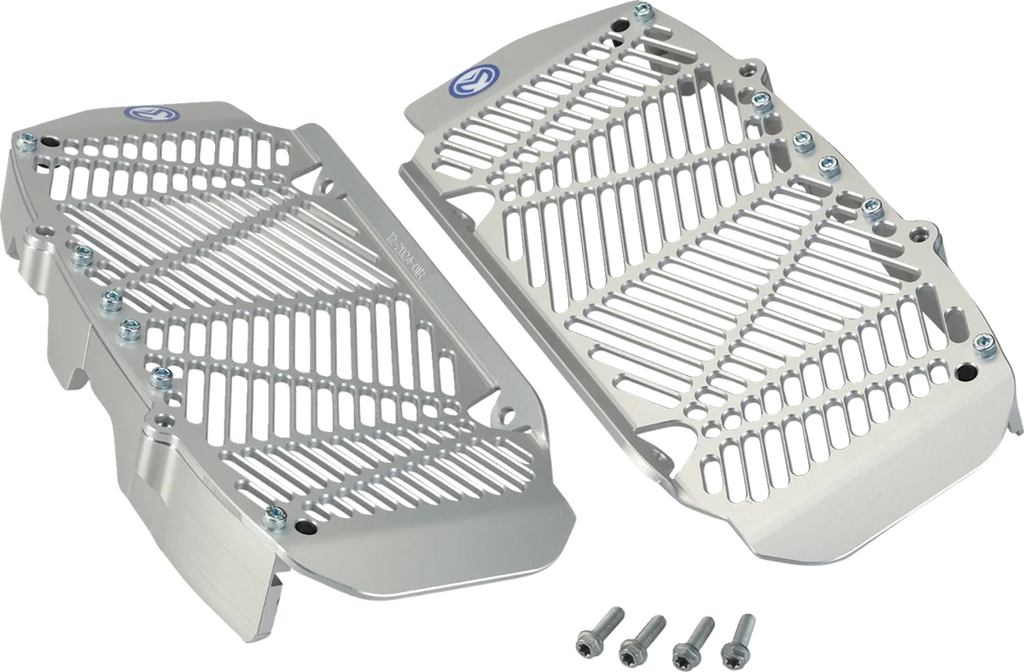 Moose Offroad Radiator Guards - Silver - Triumph 12-2024 - Side View