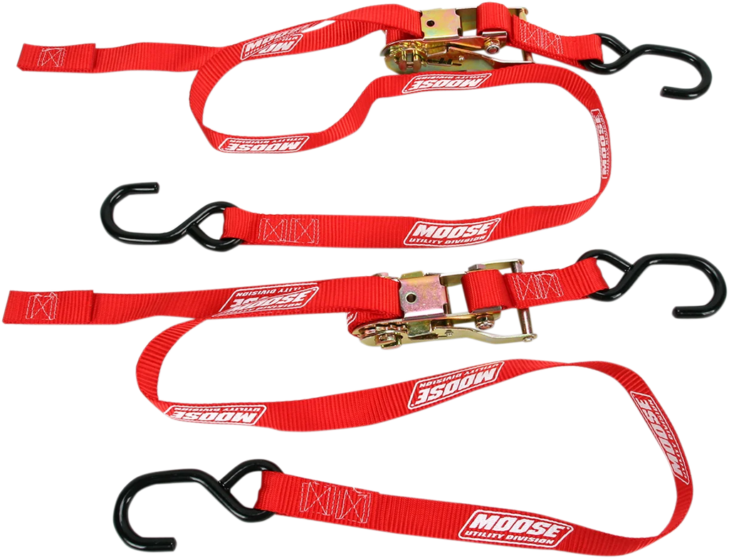 Moose Offroad Ratchet Tie-Down - 1" - Red 3920-0298 - Main Product View