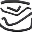 Load image into Gallery viewer, Moose Offroad Replacement Radiator Hose Kit - Black - 100-3438-PU fits Polaris Sportsman 700 / Sportsman 800 - Side View