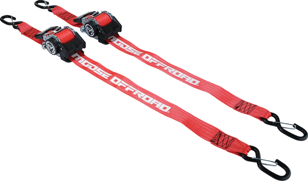 Moose Offroad Retractable Ratcheting Straps - 2" x 10' - Red 3920-0538 - Main Product View