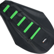 Load image into Gallery viewer, Moose Offroad Ribbed Seat Cover - Black Cover/Green Ribs - KX8091-334RT fits 1991-2013 Kawasaki KX - Main Product View