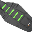 Load image into Gallery viewer, Moose Offroad Ribbed Seat Cover - Black Cover/Green Ribs - KXF45016-334RT fits 2016-2018 Kawasaki KX450F - Main Product View
