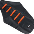 Load image into Gallery viewer, Moose Offroad Ribbed Seat Cover - Black Cover/Orange Ribs - KTM25003-336RT fits 2003-2007 Ktm - Main Product View