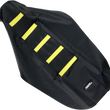 Load image into Gallery viewer, Moose Offroad Ribbed Seat Cover - Black Cover/Yellow Ribs - RMZ45005-331RT fits 2005-2007 Suzuki RMZ450 - Main Product View