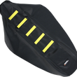 Load image into Gallery viewer, Moose Offroad Ribbed Seat Cover - Black Cover/Yellow Ribs - RMZ45008-331RT fits 2008-2017 Suzuki RMZ450 - Main Product View