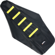 Load image into Gallery viewer, Moose Offroad Ribbed Seat Cover - Black Cover/Yellow Ribs - Suzuki RM125/250 '01-'08 RM12501-331RT - Main Product View