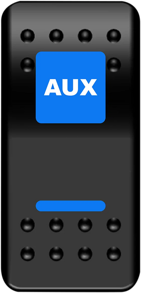 Moose Offroad Rocker Switch - Auxilary Power - Blue AUX-PWR - Main Product View