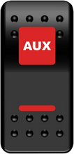 Load image into Gallery viewer, Moose Offroad Rocker Switch - Auxilary Power - Red AUX-PWR-R - Main Product View
