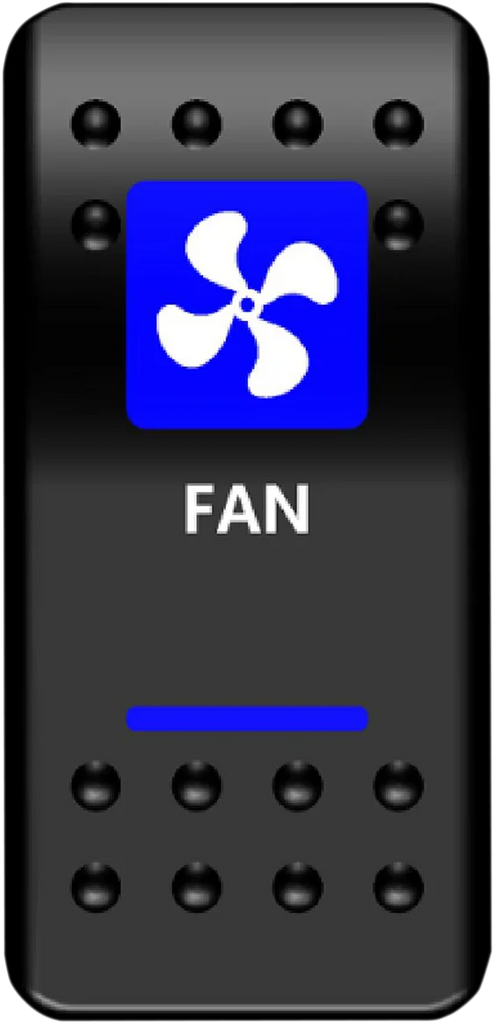 Moose Offroad Rocker Switch - Fan - Blue FAN-PWR - Main Product View