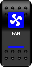 Load image into Gallery viewer, Moose Offroad Rocker Switch - Fan - Blue FAN-PWR - Main Product View