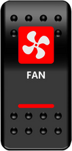 Load image into Gallery viewer, Moose Offroad Rocker Switch - Fan - Red FAN-PWR-R - Main Product View