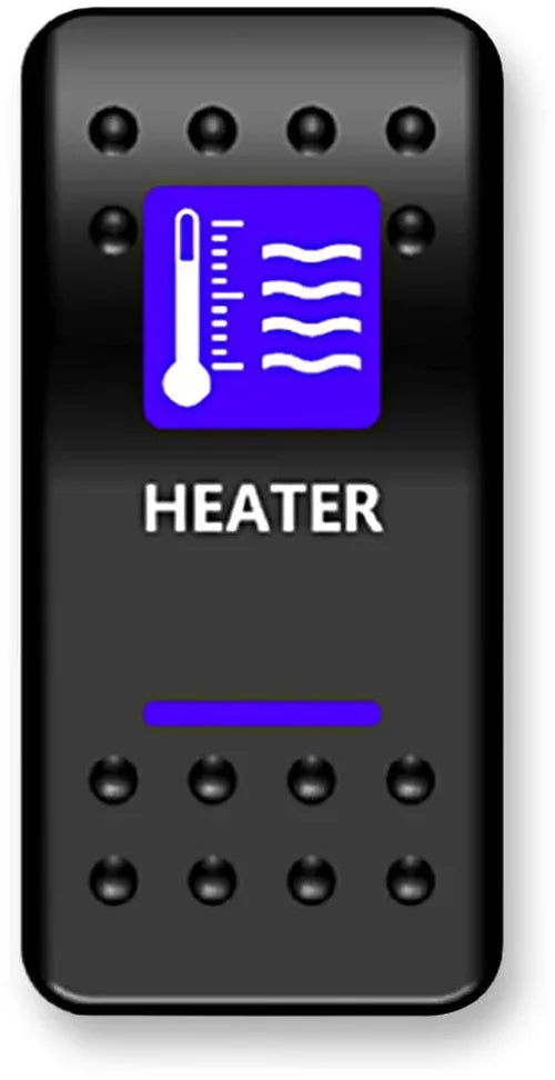 Moose Offroad Rocker Switch - Hi/Lo Beam - Red HLB-PWR-R - Side View