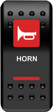 Load image into Gallery viewer, Moose Offroad Rocker Switch - Horn - Red HRN-PWR-R - Main Product View