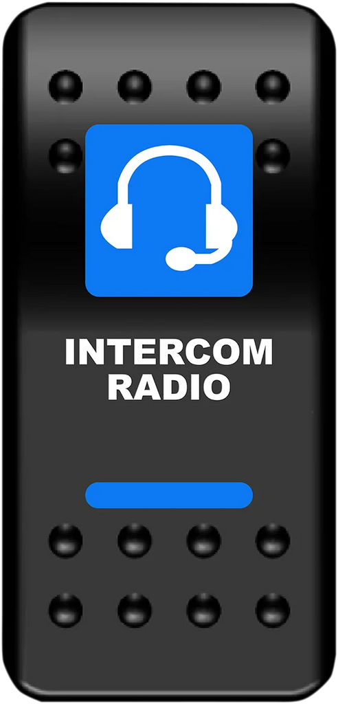 Moose Offroad Rocker Switch - Intercom - Blue COM-PWR - Main Product View