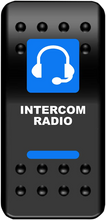 Load image into Gallery viewer, Moose Offroad Rocker Switch - Intercom - Blue COM-PWR - Main Product View