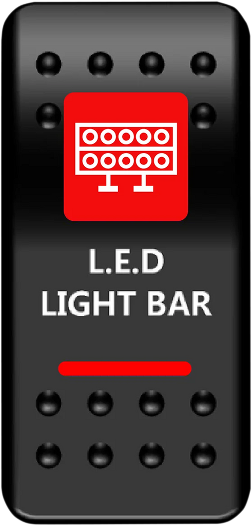 Moose Offroad Rocker Switch - Lightbar - Red LLB-PWR-R - Main Product View