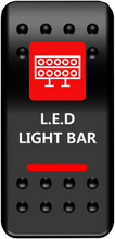 Load image into Gallery viewer, Moose Offroad Rocker Switch - Lightbar - Red LLB-PWR-R - Main Product View